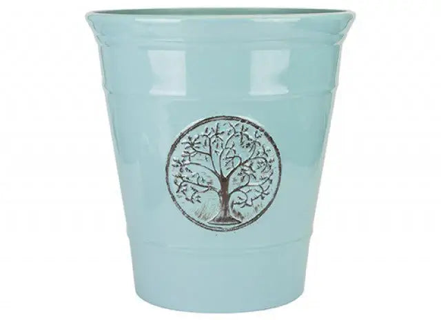 Powder Blue Deluxe Plastic Planter (40cm)
