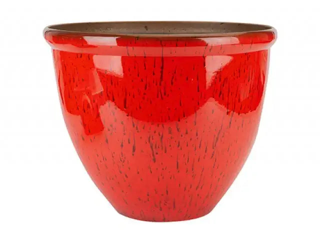 Red Ceramic Look Planter Red (30cm)