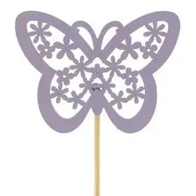 Lilac Butterfly on Stick (Pack of 25)