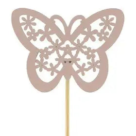 Pink Butterfly on Stick (Pack of 25)