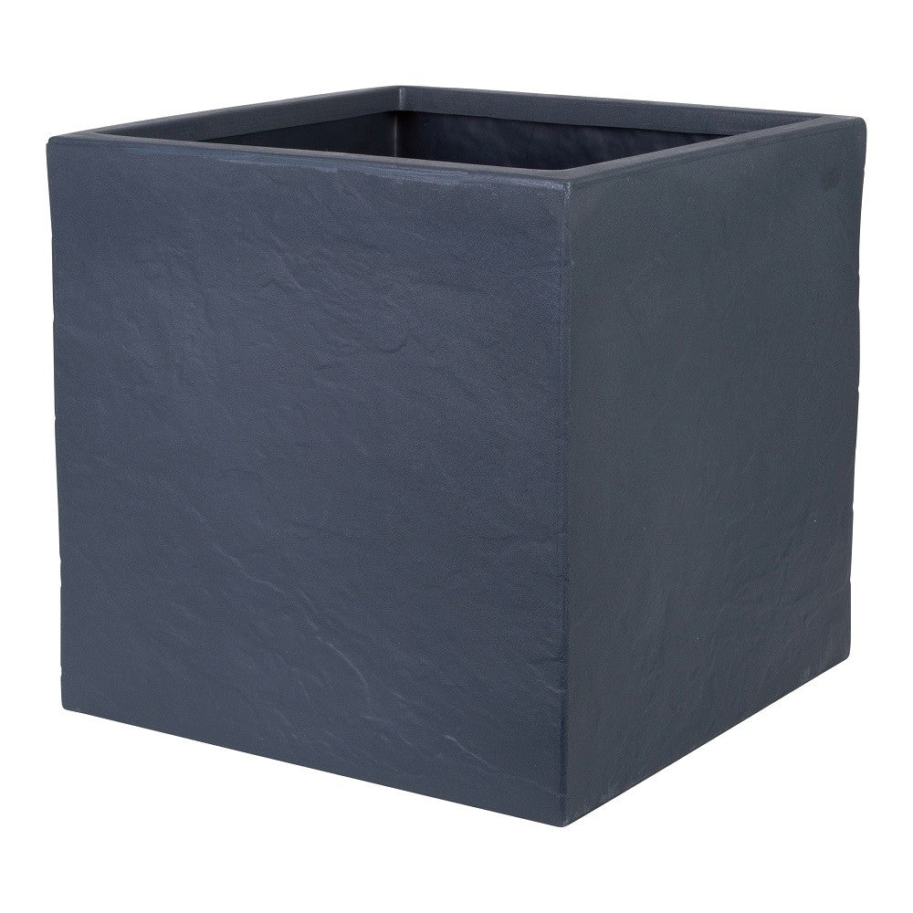 Discover the Graphite Square Riven Planter (39cm) at Bristow Direct
