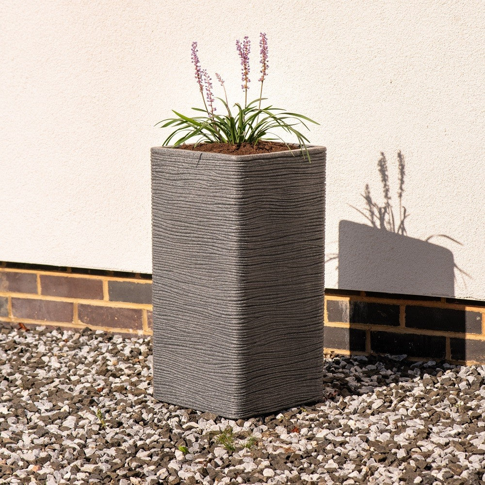 Discover the Pewter Tall Square Planter (60cm) at Bristow Direct