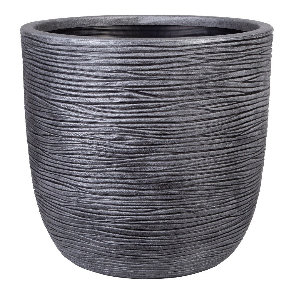 Discover the Pewter Round Amalfi Planter (40cm) at Bristow Direct