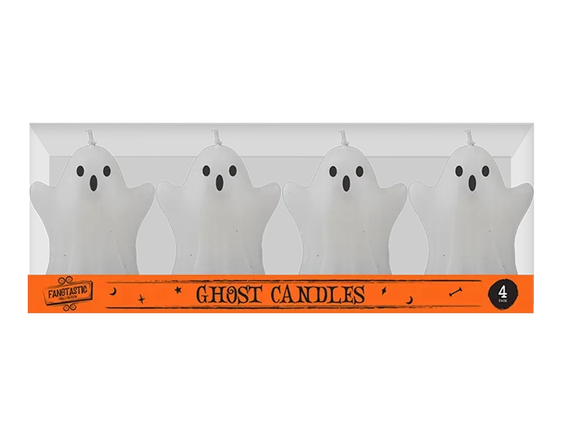 Spooky Halloween Ghost Candles (Pack of 4)