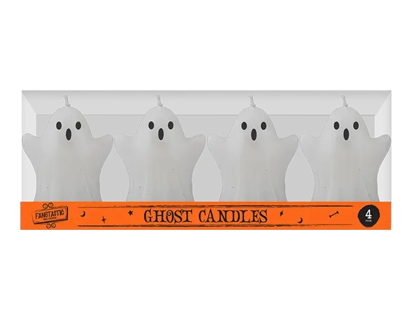 Spooky Halloween Ghost Candles (Pack of 4)