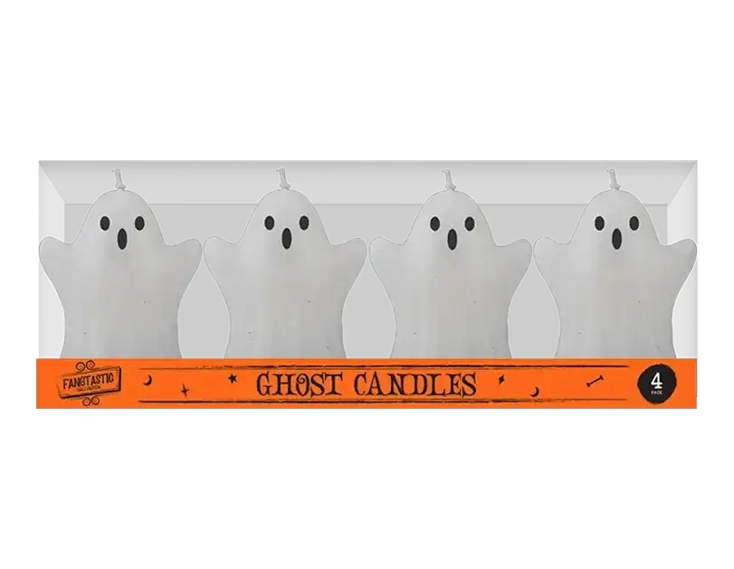 Spooky Halloween Ghost Candles (Pack of 4)