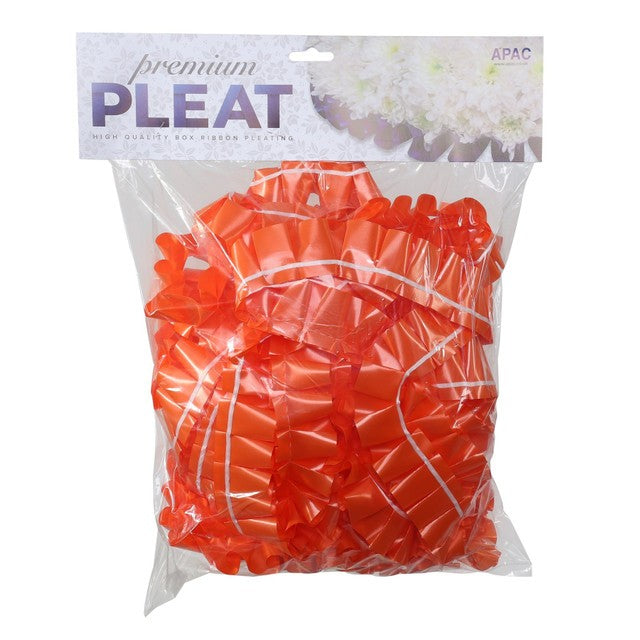 Discover the Premium Orange Pleat Ribbon (50mm x 30m) at Bristow Direct