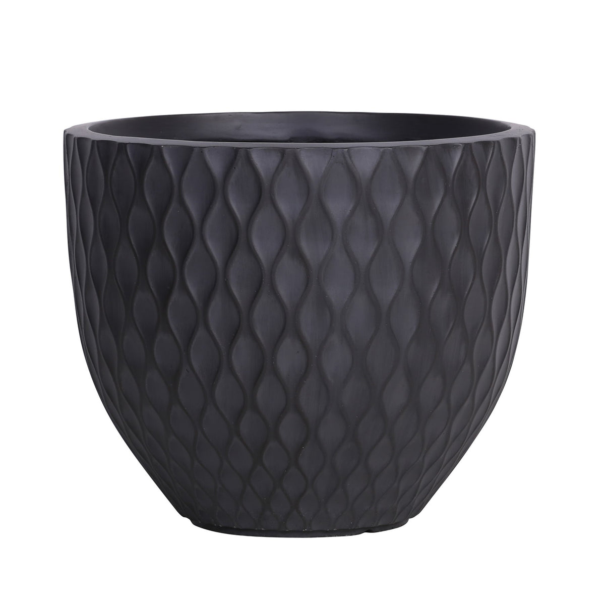 Discover the 4 Hortus Outdoor Embossed Diamond Dark Grey Planters at Bristow Direct