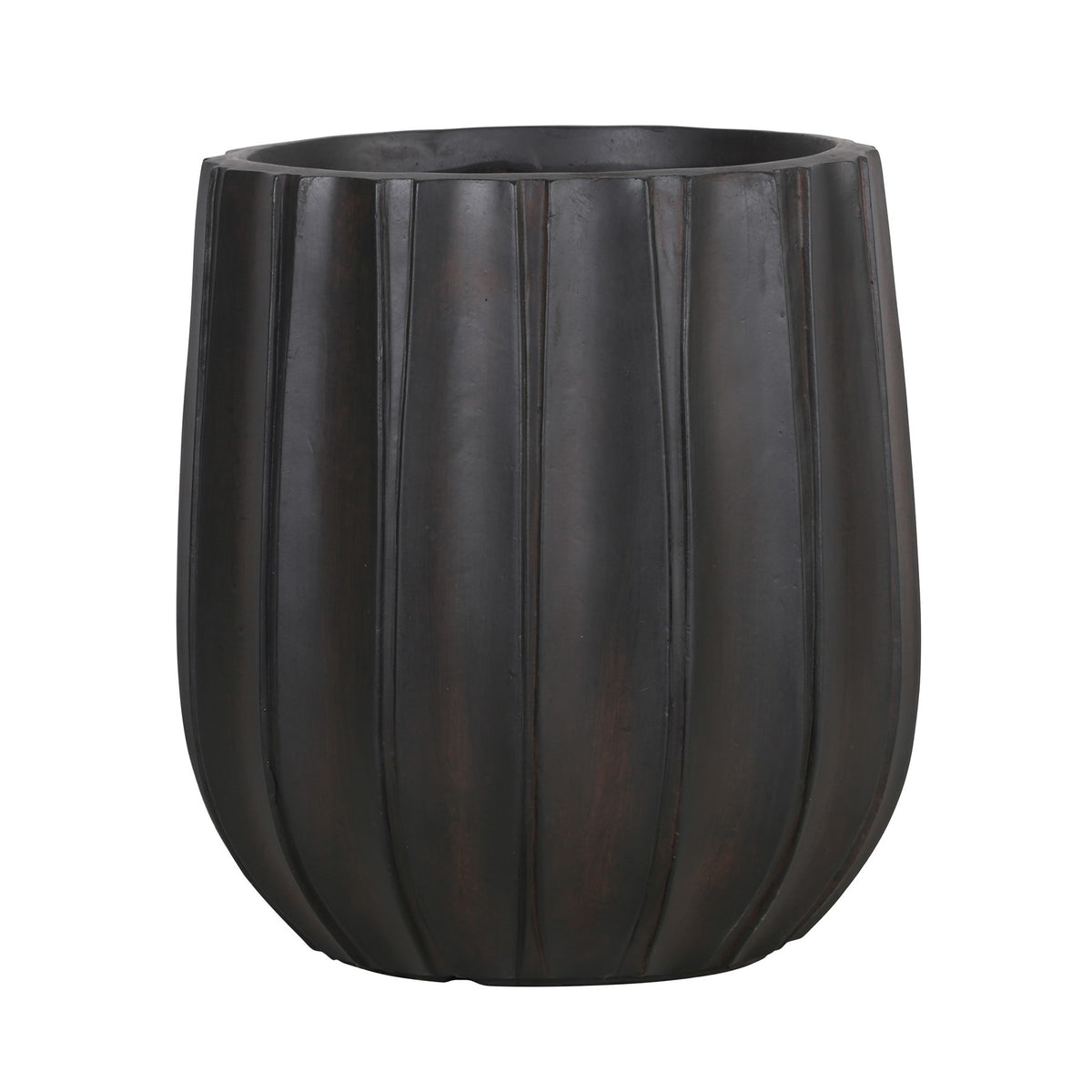 Discover the 3 Hortus Outdoor Wide Ribbed Black Planters at Bristow Direct