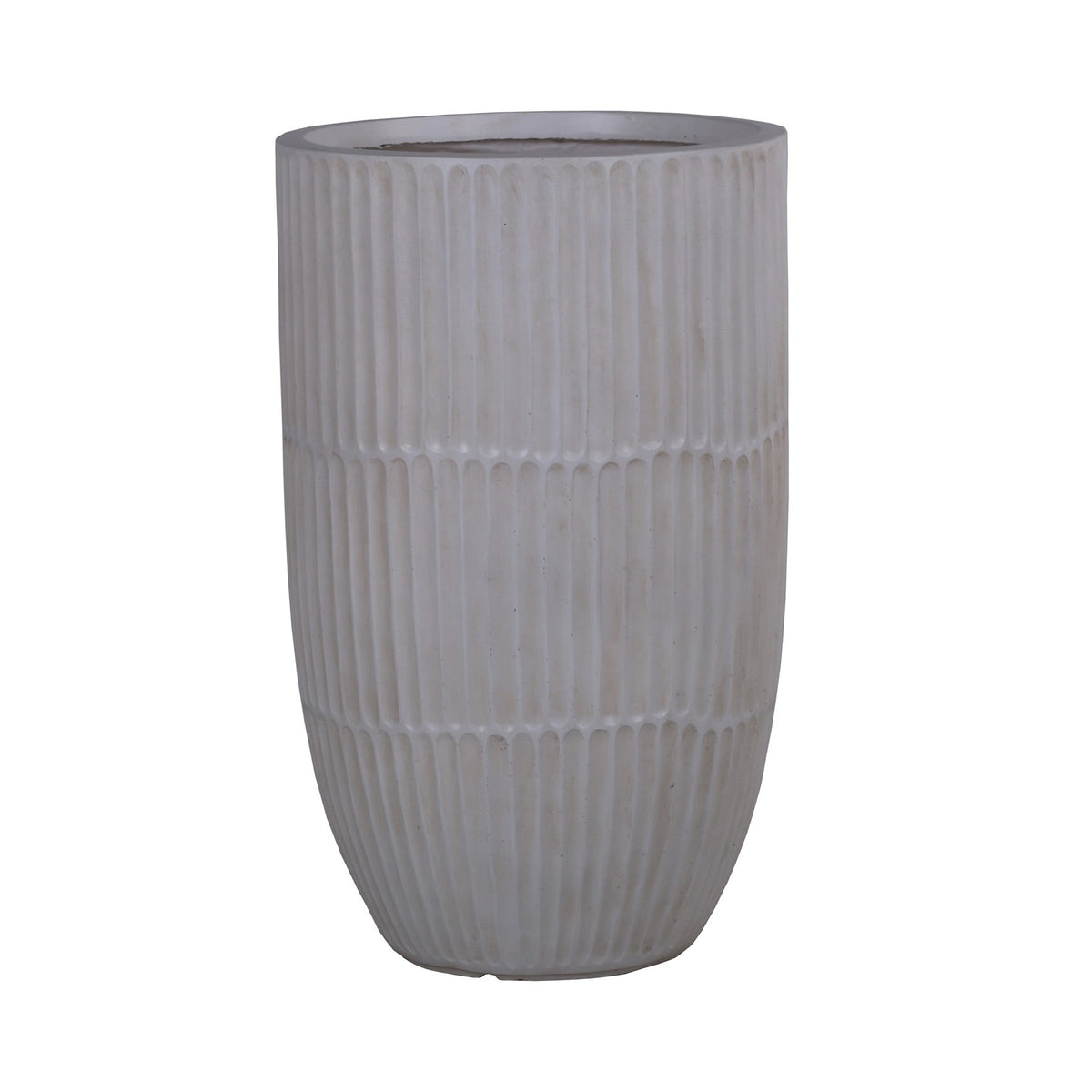 Discover the 3 Hortus Outdoor Light Grey Tall Banded Planters at Bristow Direct