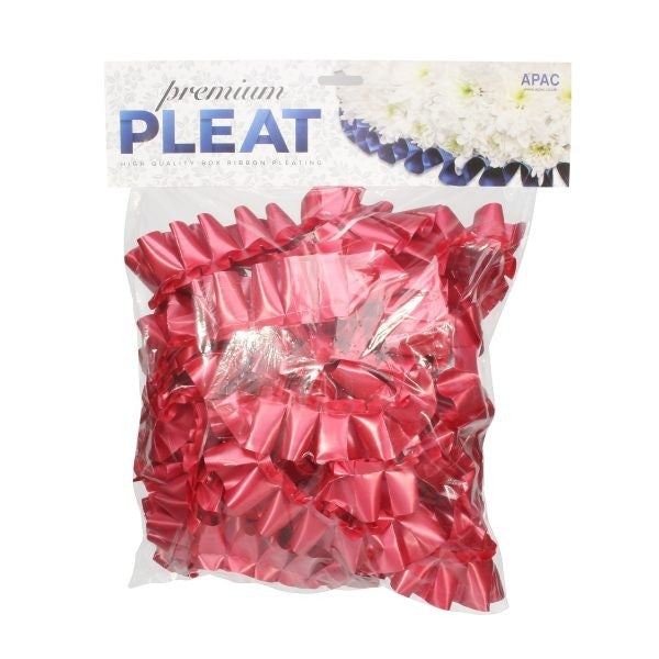 Discover the Premium Red Pleat Ribbon (50mm x 30m) at Bristow Direct