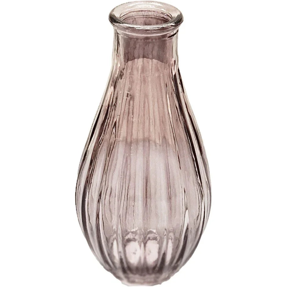 Grey Vintage Fluted Bud Vase (14cm)
