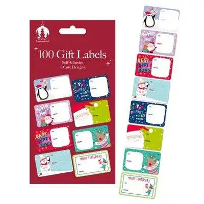 Cute Christmas Gift Labels (Pack of 100)
