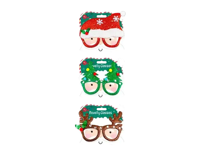 Red Christmas Novelty Glasses