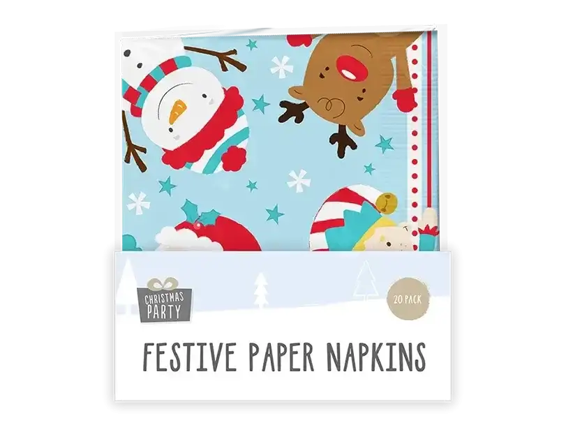 Christmas Character Napkins (Pack of 20)