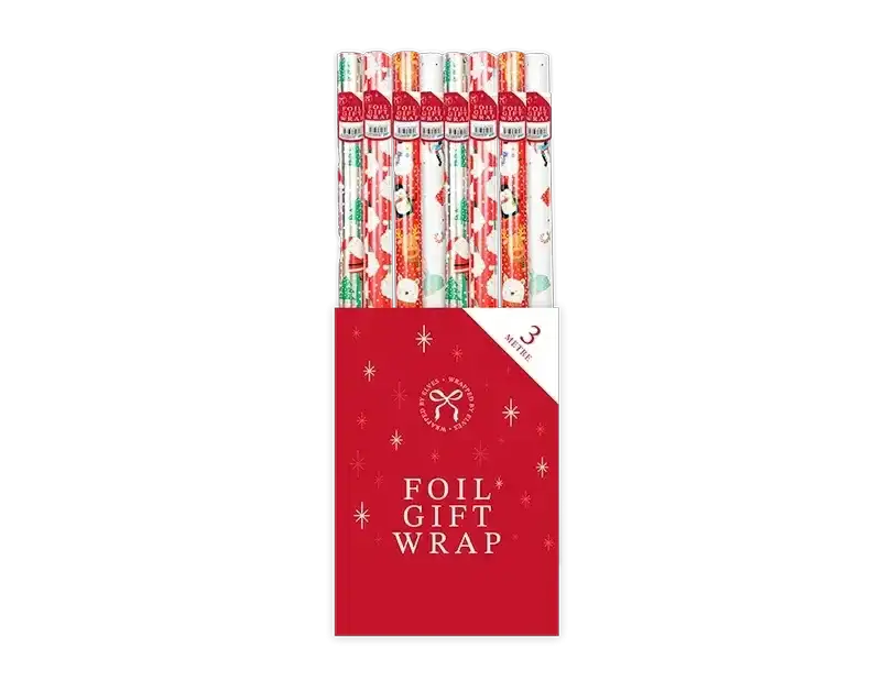 Cute Christmas Foil Wrapping Paper (3m)