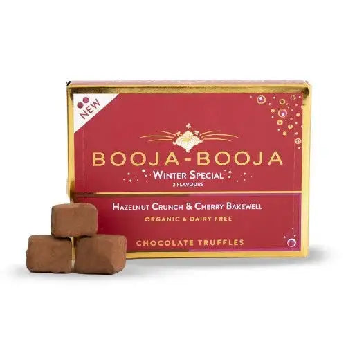 Booja-Booja Winter Special Hazelnut Crunch and Cherry Bakewell (92g)