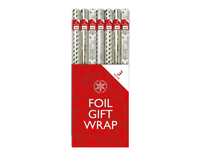 Christmas Foil Wrapping Paper (Assorted)