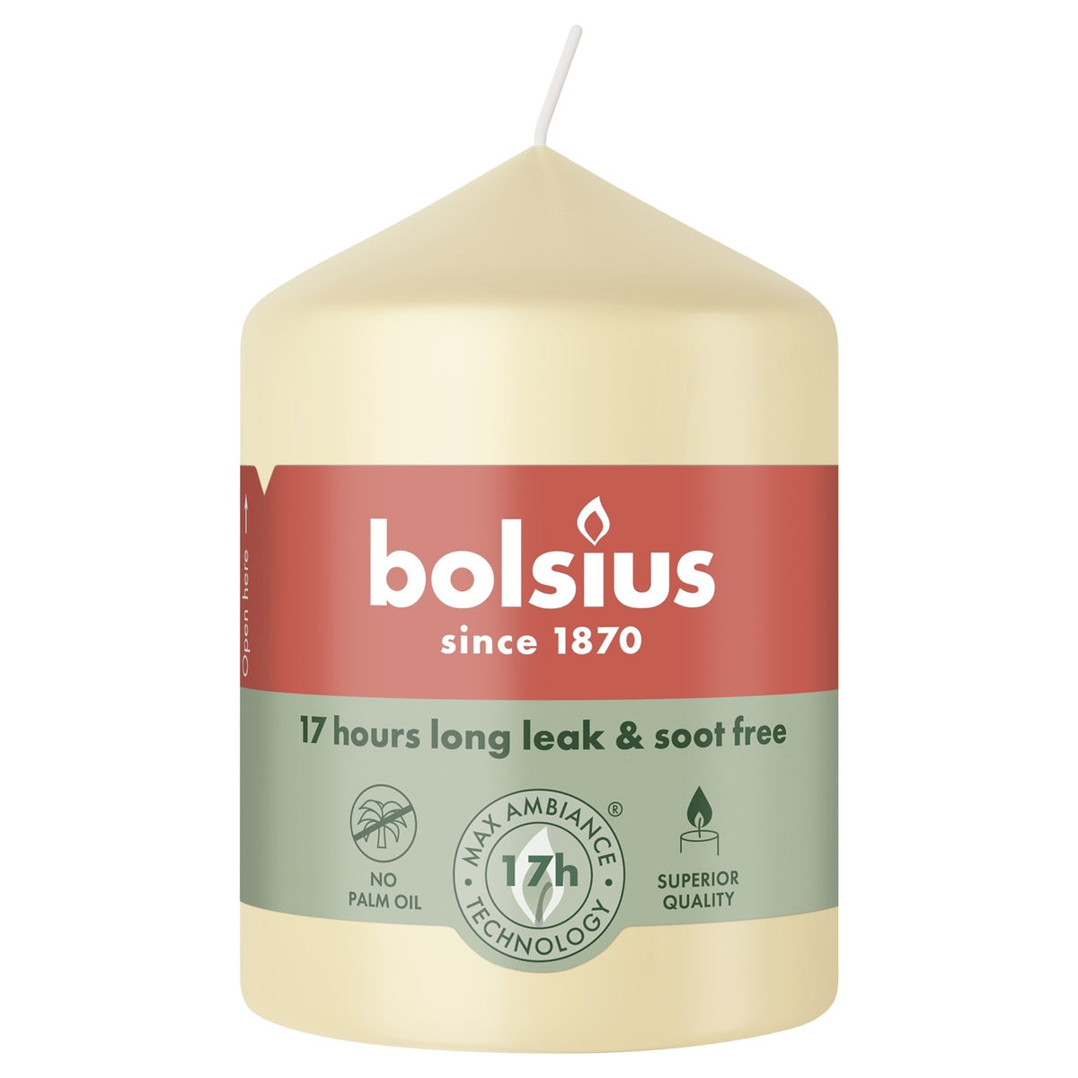 Discover the Bolsius Beige Essentials Pillar Candle (80mm) at Bristow Direct