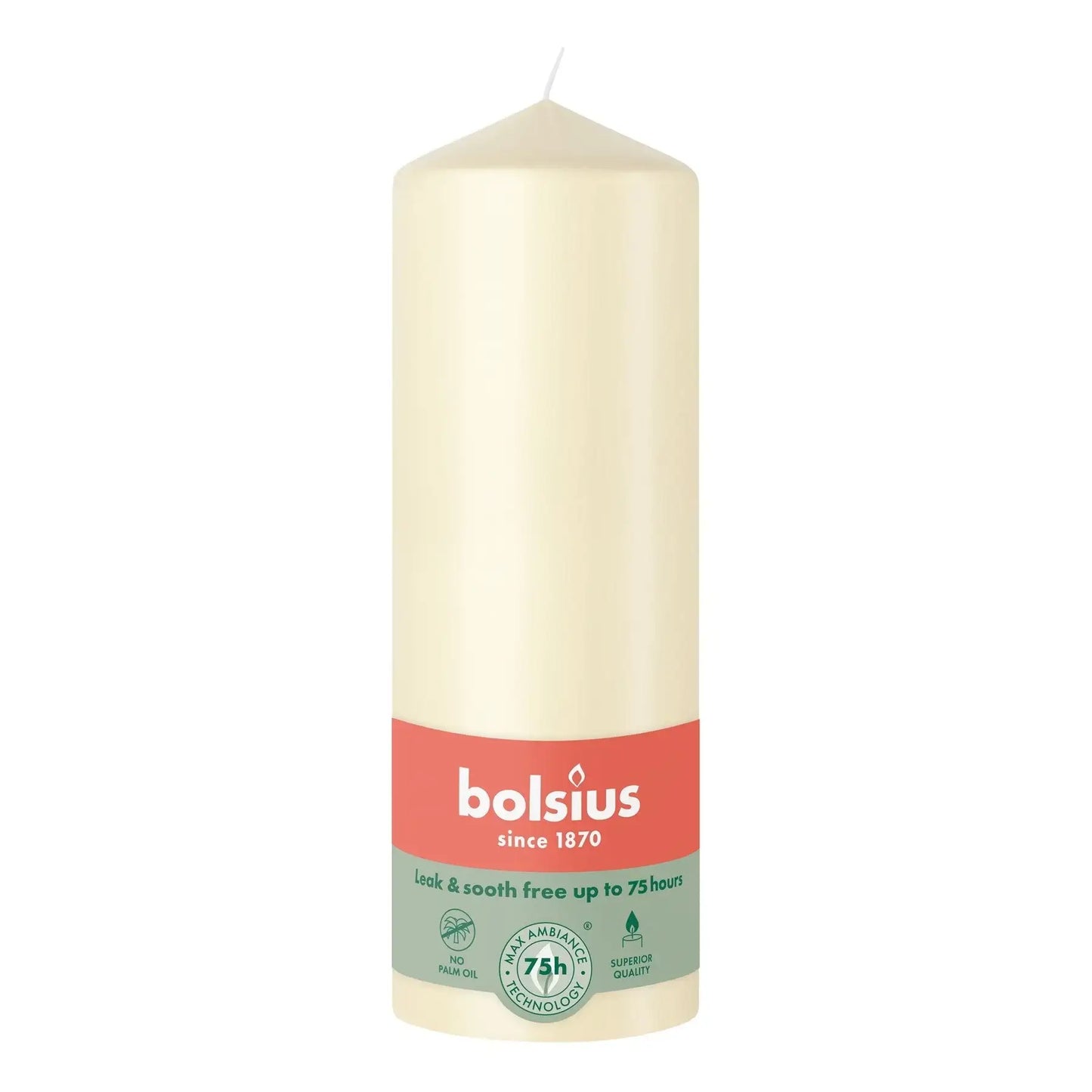 Soft Pearl Bolsius Pillar Candle (200 x 68mm)