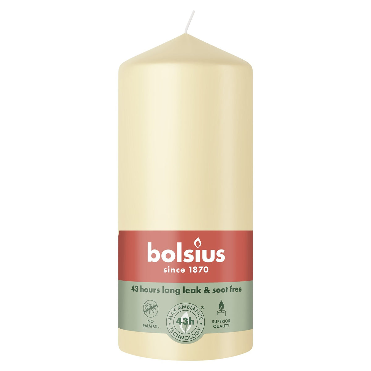 Discover the Bolsius Beige Essentials Pillar Candle (130mm) at Bristow Direct
