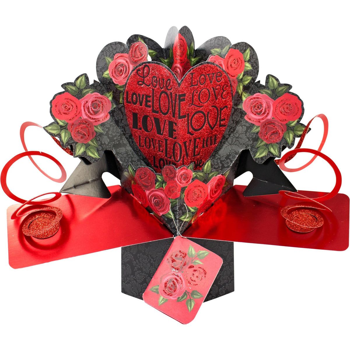 Discover the 3D Pop Up Card by Second Nature - Love Red Roses at Bristow Direct