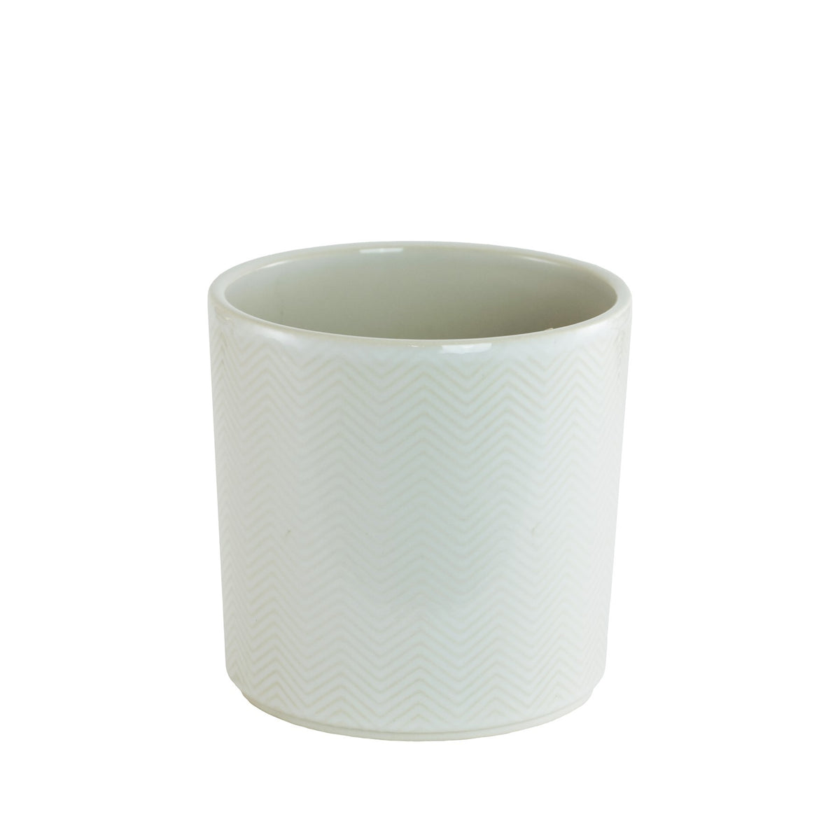 Discover the Cream Zig Zag Ceramic Pot (13cm H) at Bristow Direct