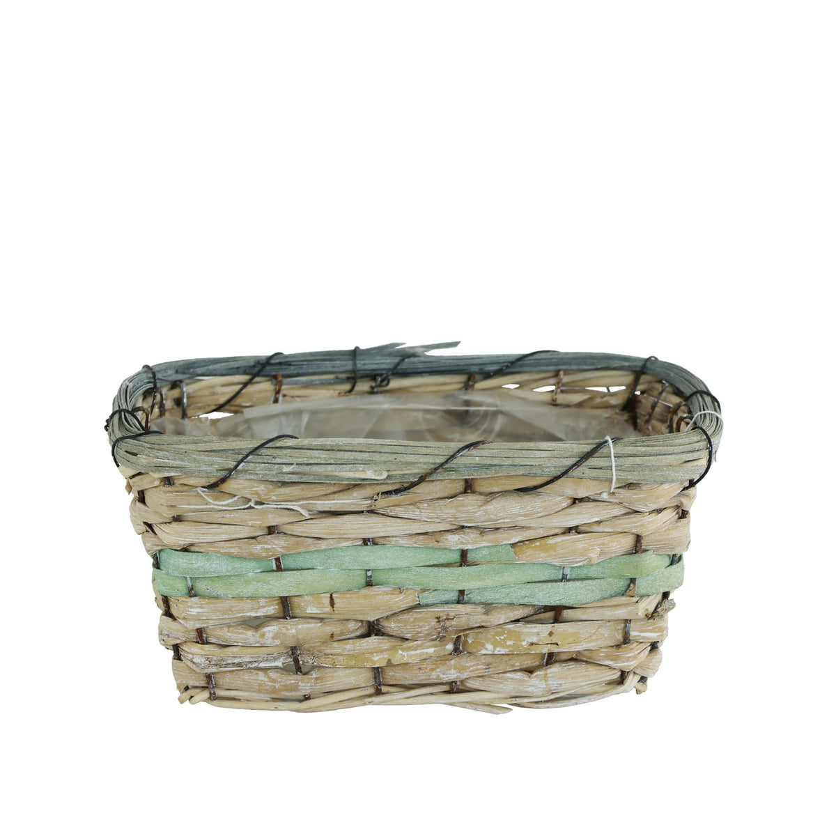 Discover the Light Green Spring Rectangle Basket at Bristow Direct