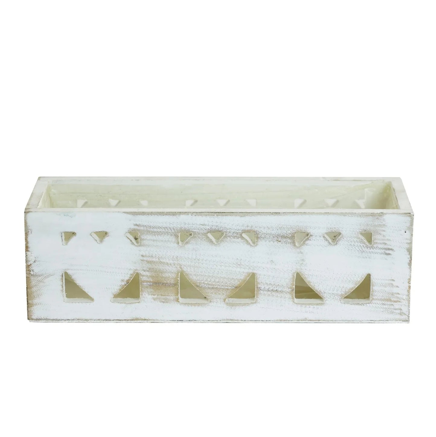 Discover the Wooden White Planter 3 Heart at Bristow Direct