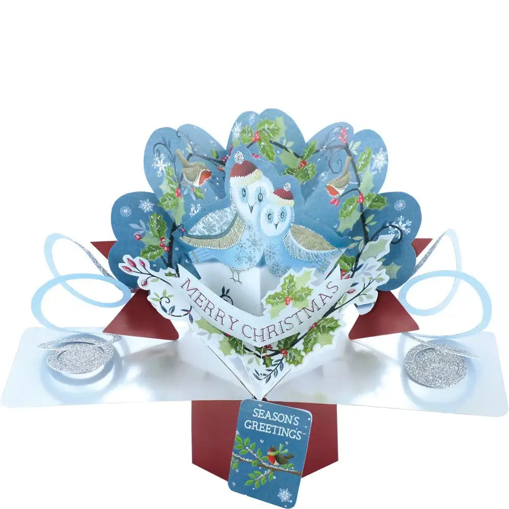 Owl in Wreath Pop Up Card