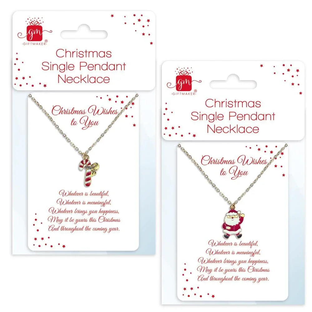 Silver Christmas Pendant Necklace