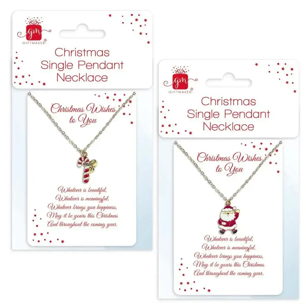 Silver Christmas Pendant Necklace