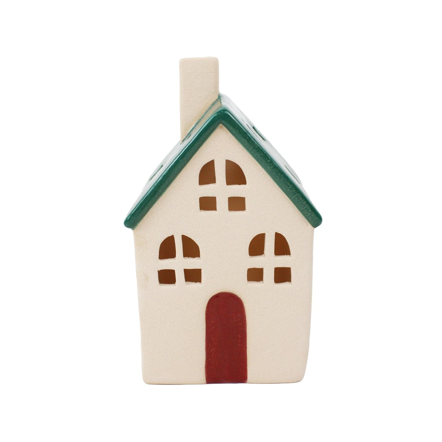 Discover the LED Green Stoneware House Ornament (16cm) at Bristow Direct