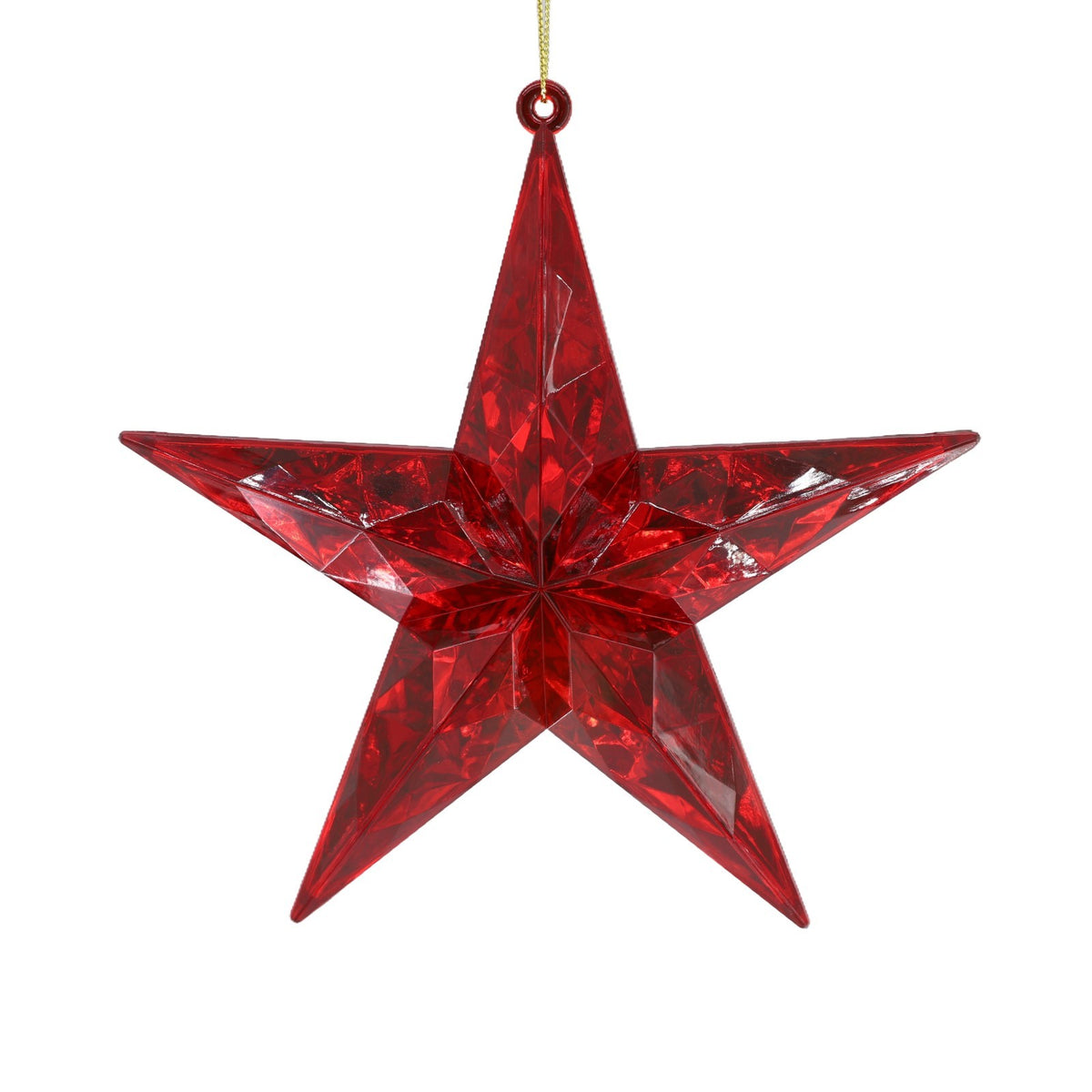 Discover the Red Diamond Star Hanging Ornament (14cm) at Bristow Direct