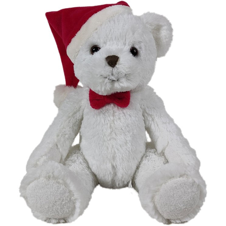 Discover the Suki - Medium White Bear with Santa Hat at Bristow Direct