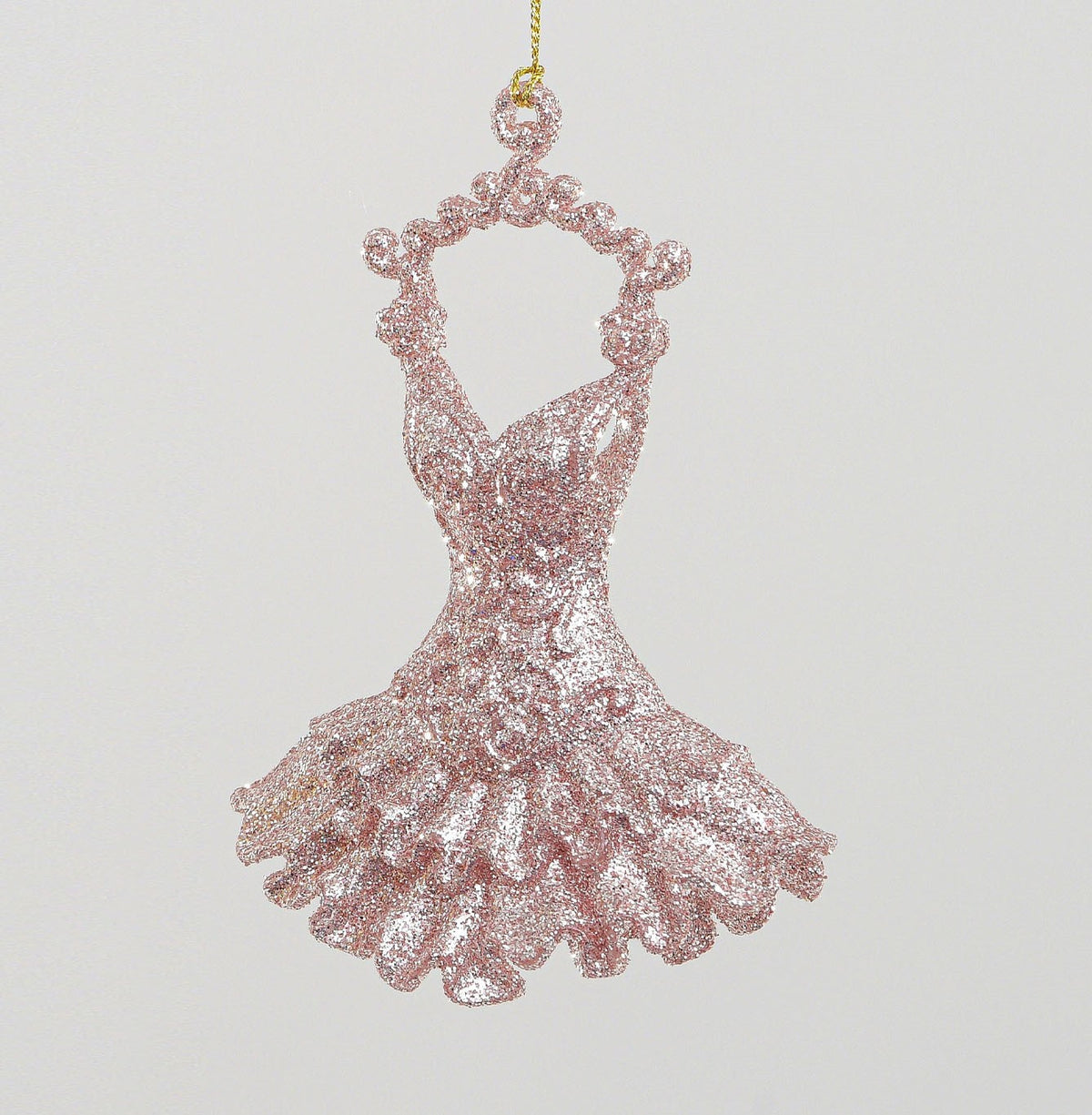 Discover the Rose Gold Glitter Festive Ballet Tutu Dress Hanging Decoration (13cm) at Bristow Direct