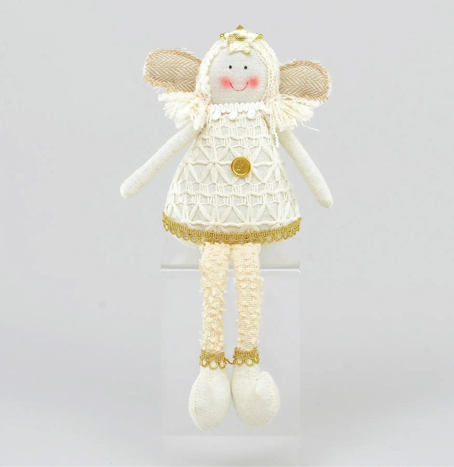 Neutral Fabric Sitting Angel (32cm)