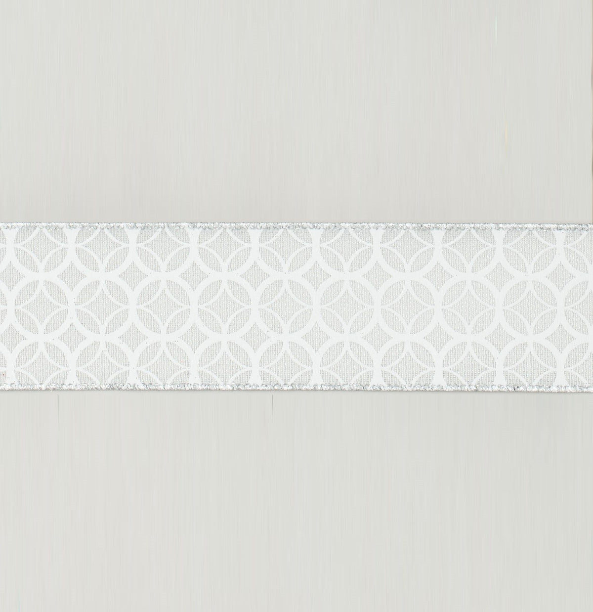 Discover the Silver Circular Trellis Ribbon (63mm x 9.1m) at Bristow Direct