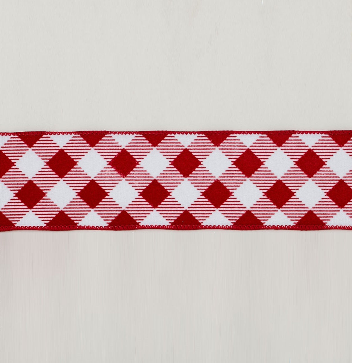 Discover the Red Diagonal Gingham Check Ribbon (63mm x 9.1m) at Bristow Direct
