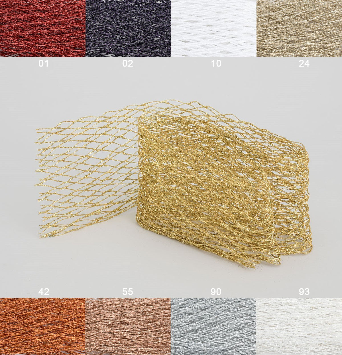 Discover the Gold Glitz Mesh Ribbon Roll (180cm L) at Bristow Direct