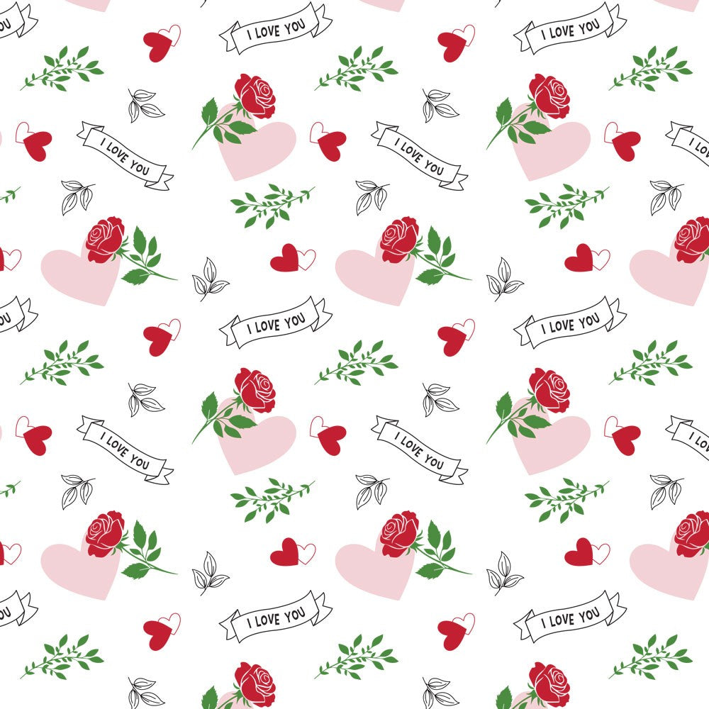 Discover the I Love You Hearts Roses Frosted Cello Wrap (80m) at Bristow Direct