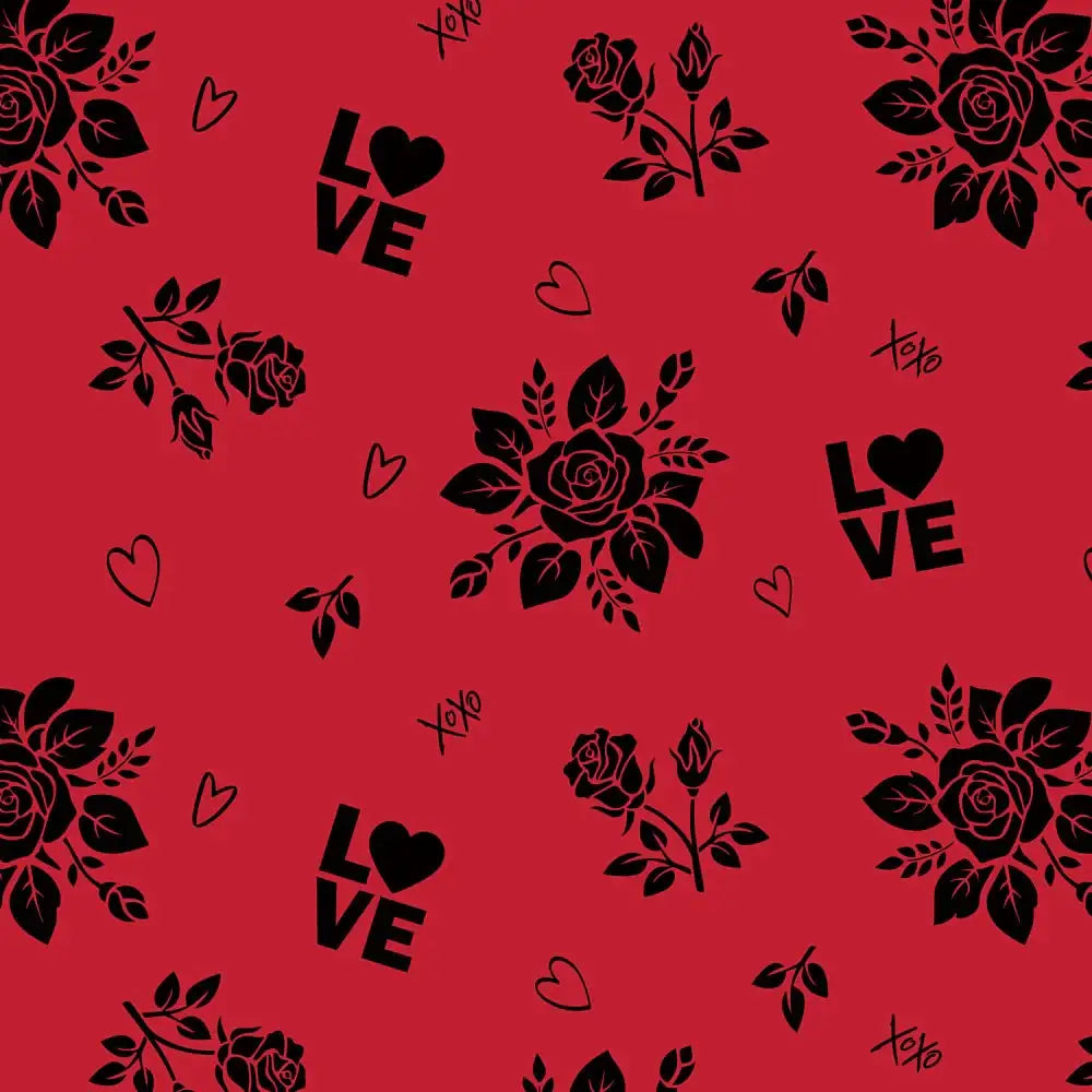 Love and Roses Red Tinted Cellophane (100m)