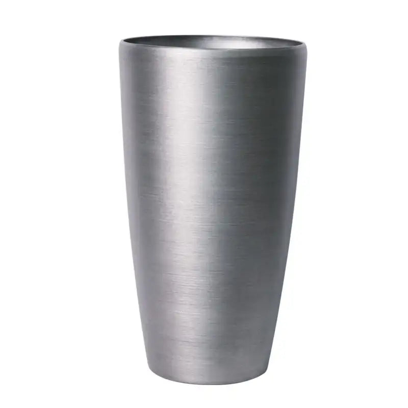 Brushed Steel Metallic Look Tall Planter (75.5cm)