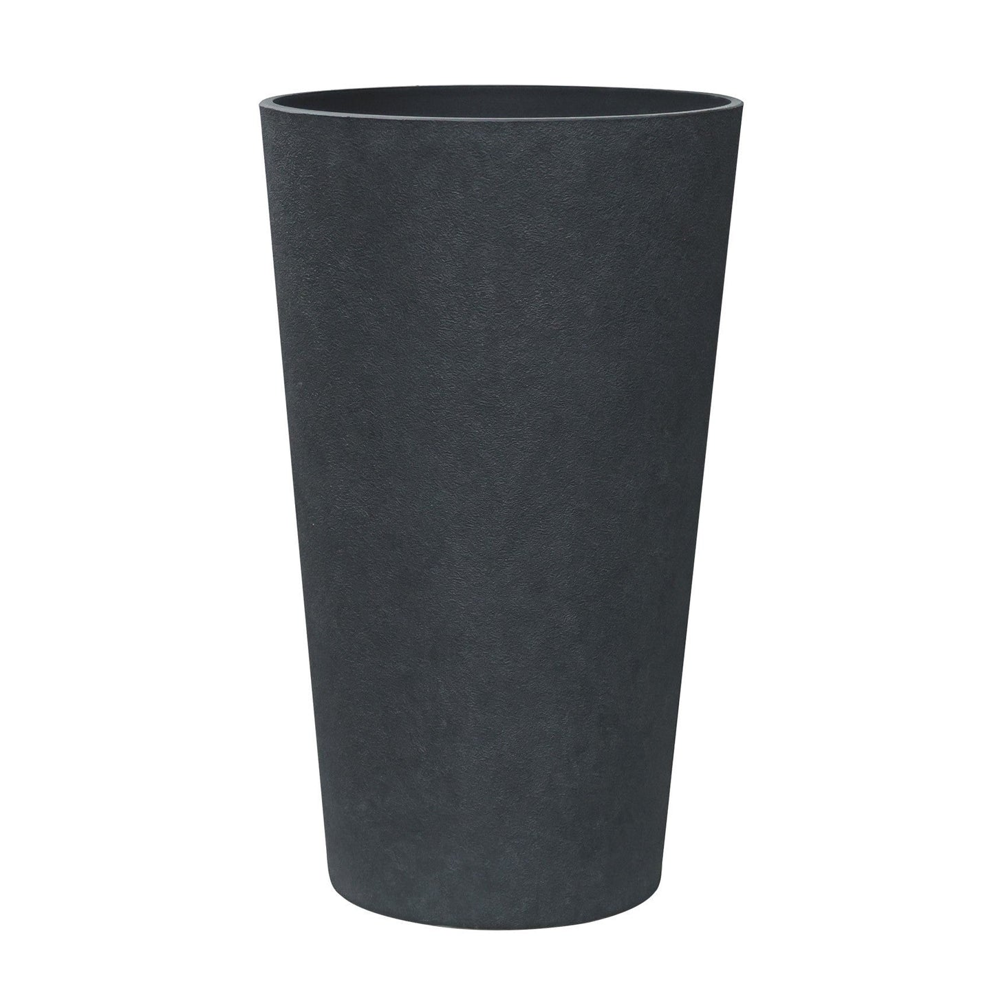 Charcoal Black Aged Effect Tall Plastic Planter (76cm)