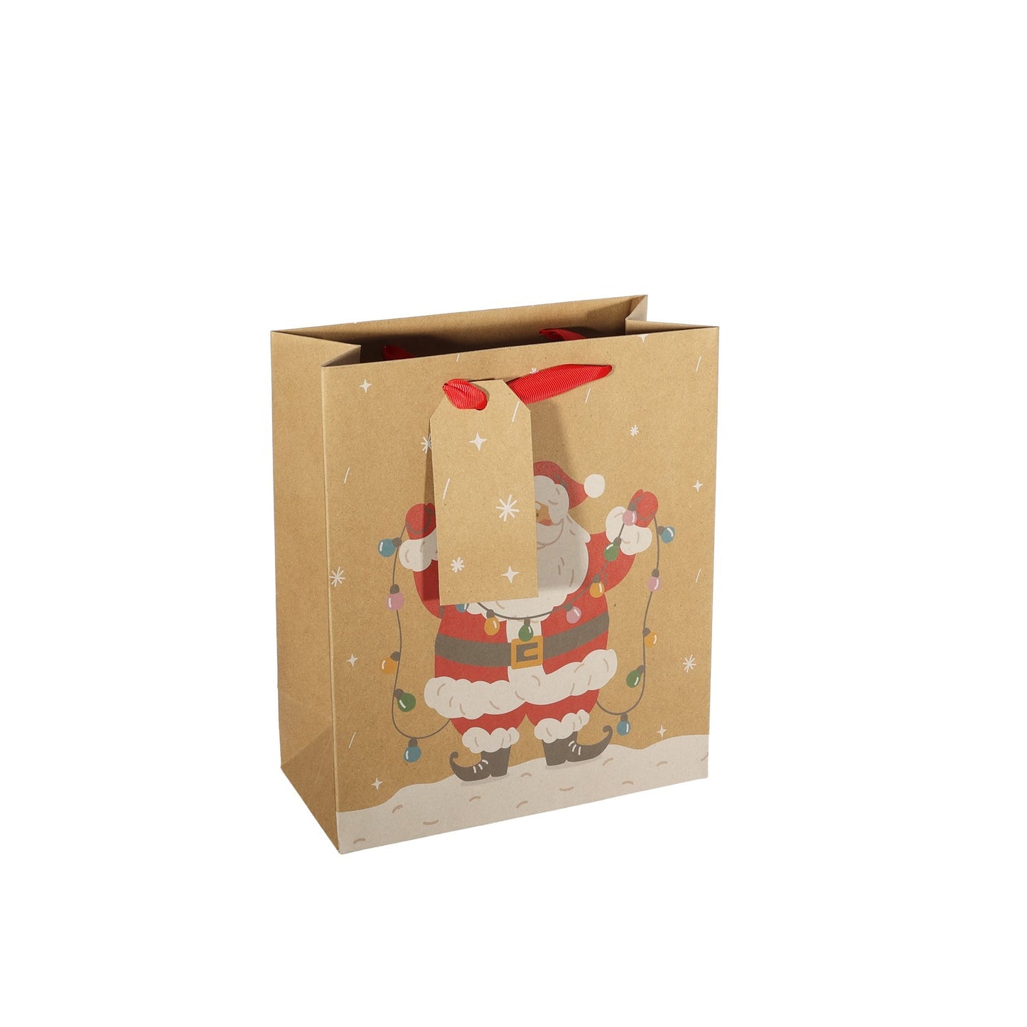Santa Kraft Gift Bag Medium