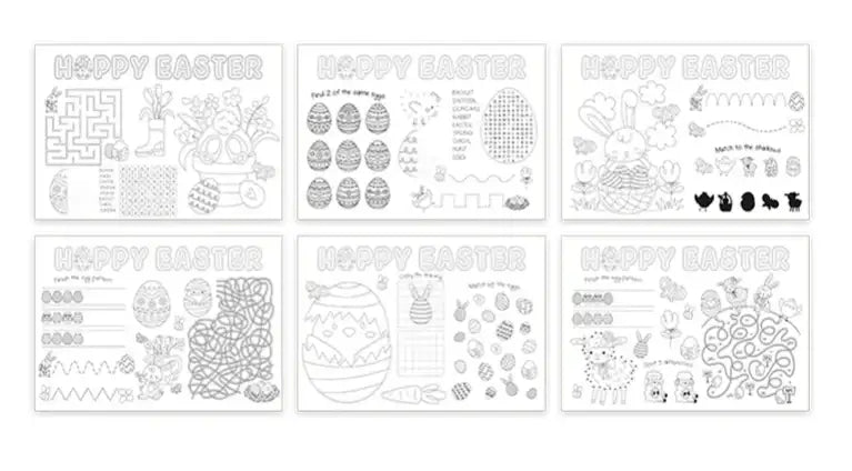 Easter Colour In Your Own Placemat 6pk