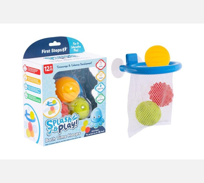 Discover the First Steps Bath Basket Ball With 3 Sensor Balls at Bristow Direct