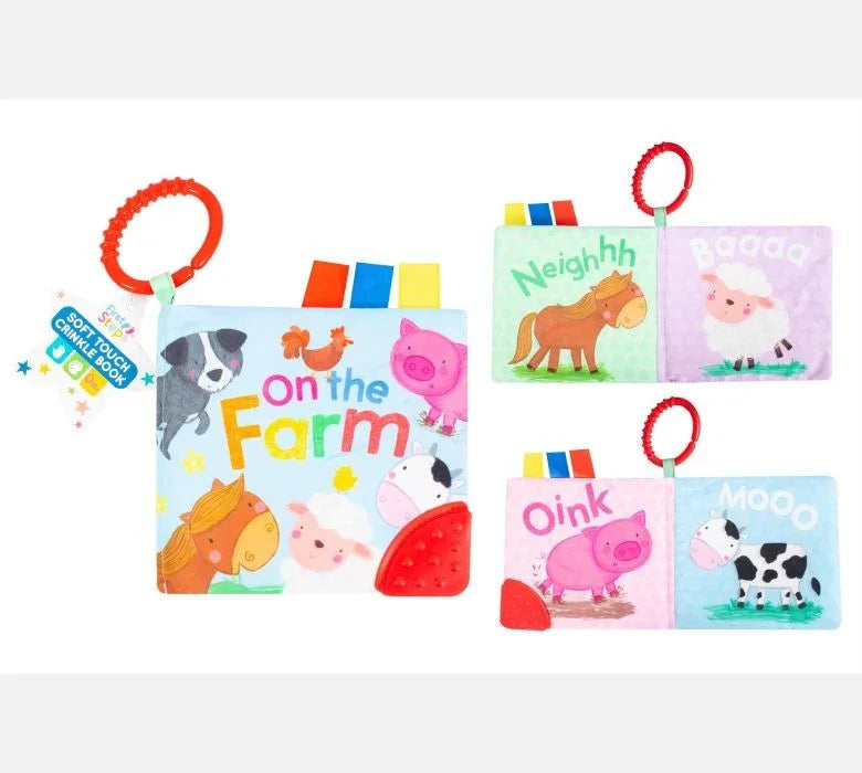 Discover the First Steps Babys First Soft Touch Crinkle Book at Bristow Direct