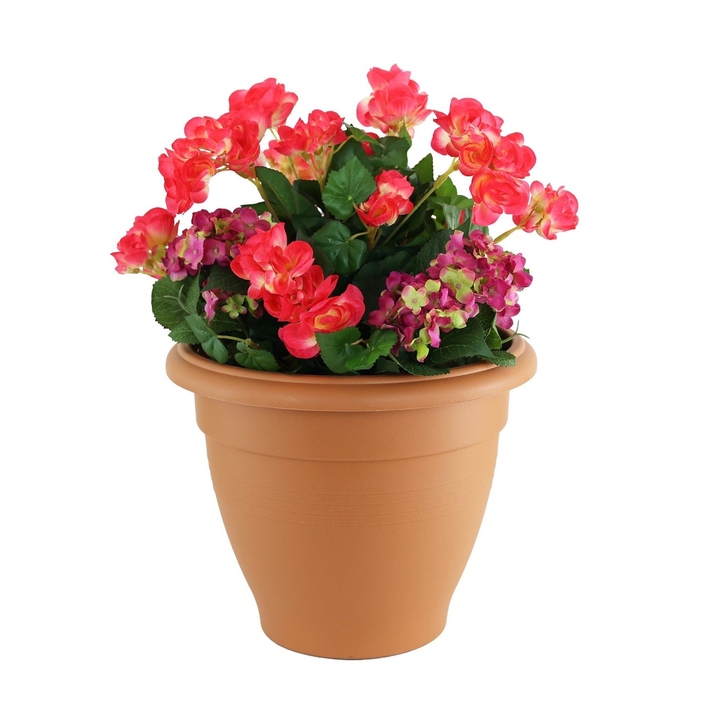 Pink Begonias & Hydrangeas Patio Planter