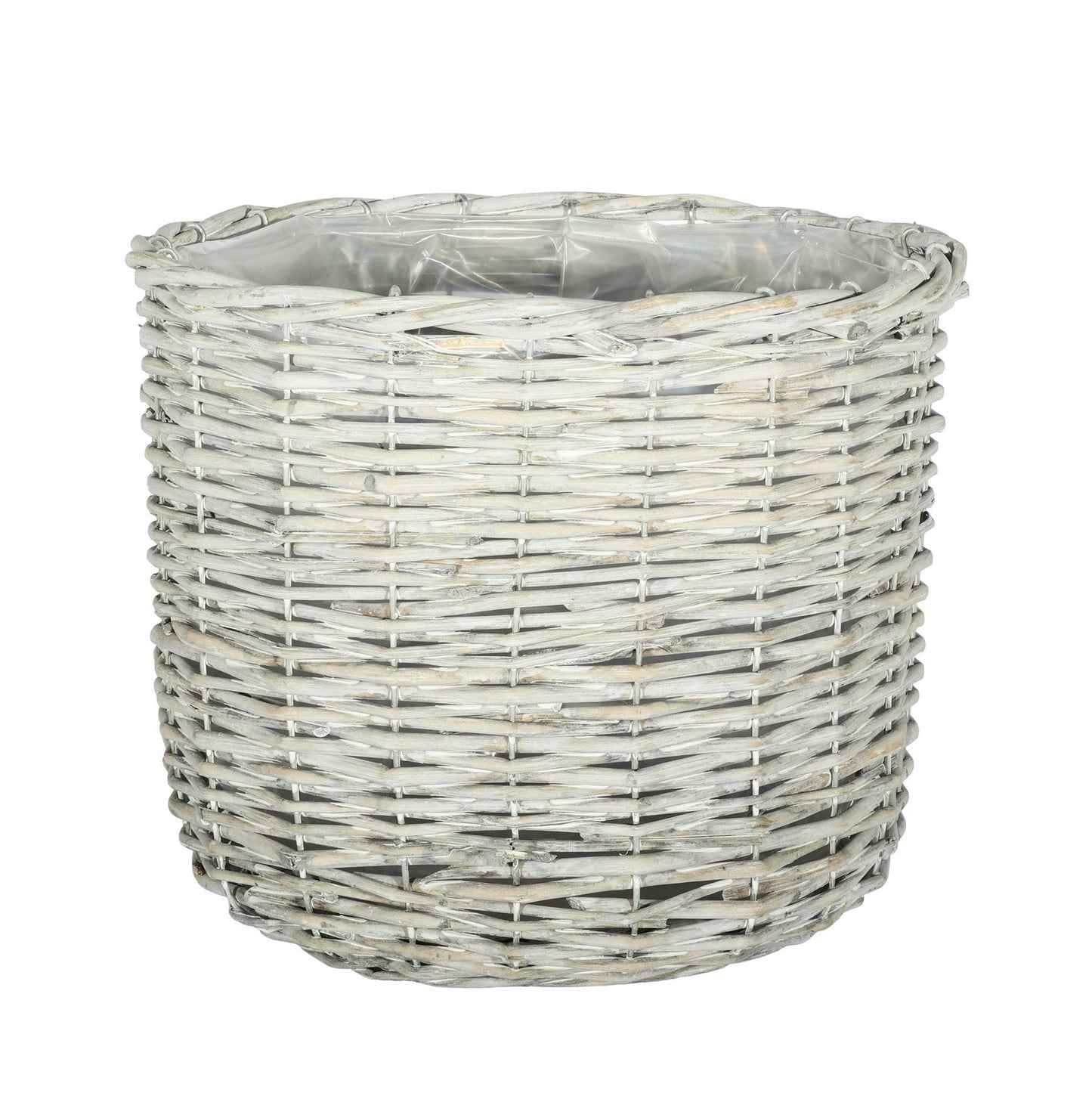 Discover the White Willow Round Basket Planter (28cm) at Bristow Direct
